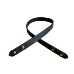 Skórzane ucho do koszyka / pasek do torebki   65 cm,  wkręcany, kolor czarny, złote okucia 