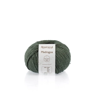 Madragoa 13 Ciemny Oliwkowy | Włóczka Rosarios4 | 100% Jedwab
