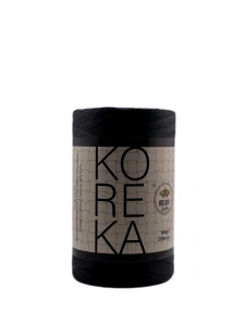 Koreka Rafia 80 Czarny | Włóczka Milano Rafia | Papierowa