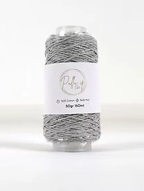 Pullu ip 50 gr/ 160 m 025 szary  | Włóczka cekinowa 