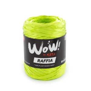 WOW Raffia 68 Pistacjowy | Włóczka Katia | Błyszcząca włóczka rafiowa
