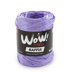 WOW Raffia 73 Liliowy | Włóczka Katia | Błyszcząca włóczka rafiowa