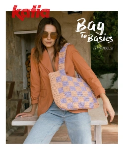  Bags to Basics magazyn z 20 wzorami na dziergane torby, z włóczek Katia