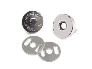 Zapięcie magnetyczne zacisk  okrągłe 18mm SREBRNE