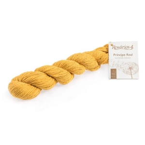 Príncipe Real 13 Musztardowy | Włóczka Rosarios4 | 50% len, 50% bawełna i jedwab
