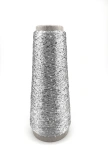 Flash SILVER , nylon z cekinami, włóczka Magicloop   