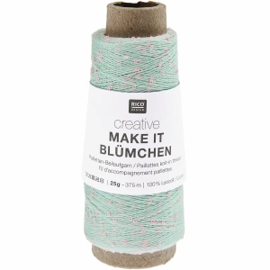 Creative Make It Blümchen 009 Miętowy | Włóczka Rico Design | Cekiny