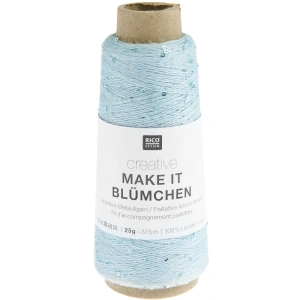 Creative Make It Blümchen 003 Błękitny | Włóczka Rico Design | Cekiny