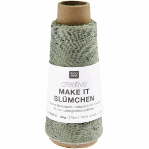 Creative Make It Blümchen 019 Zgniła Zieleń | Włóczka Rico Design | Cekiny