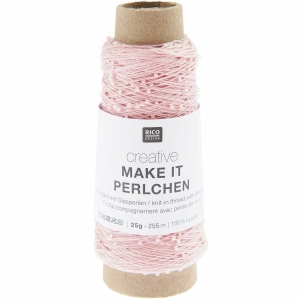 Creative Make It Perlchen 002 Różowy | Włóczka Rico Design | Koraliki