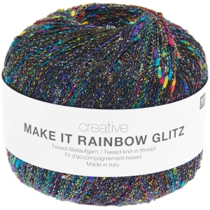 Creative Make It Rainbow Glitz 001 | Włóczka Rico Design | Tęczowy efekt 