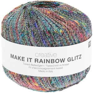 Creative Make It Rainbow Glitz 002 | Włóczka Rico Design | Tęczowy efekt