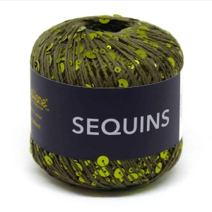 Sequins 184 Oliwkowy | Włóczka Tropical Lane | 100% bawełna, cekiny