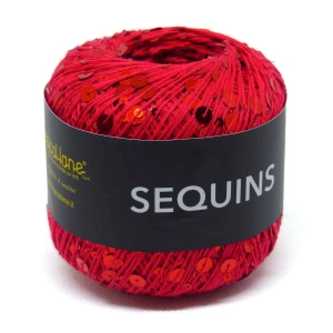 Sequins 186 Czerwony | Włóczka Tropical Lane | 100% bawełna, cekiny