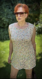 Wzór dziewiarski na druty sukienka Shine Bright Dress autorstwa Mysh