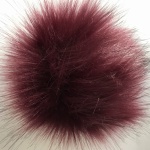 Pompon 10-12 cm oberżyna sztuczne futro