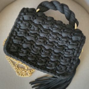 Messy Puff Bag Czarna -torebka wizytowa , kopertówka  #messypuffbag