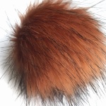 Pompon 10-12 cm rudy sztuczne futro