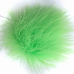 Pompon zielony neon z zielona końcówką  10-12 cm  sztuczne futro