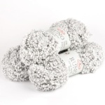 Włóczka fantazyjna Stenli Yarn Runo 19805 Biały - Jasny Szary 50 % Wełna